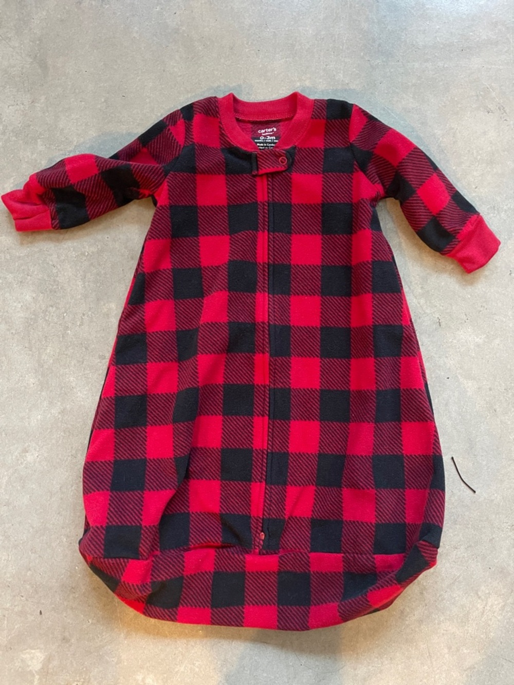 Carter's Red and Black Buffalo Plaid Sleep Sack